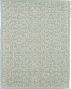 Jubilant JUB06 Ivory/Green Rug, 2'3" x 7'3"