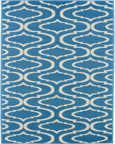 Jubilant JUB19 Blue Rug, 2'3" x 7'3"