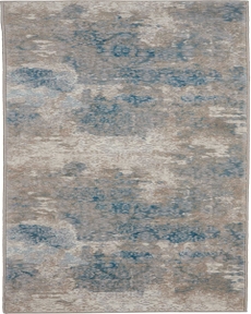 Karma KRM07 Ivory/Light Blue Rug, 2'2" x 7'6"