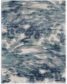 Nourison Home American Manor AMR03 Blue/Ivory Rug, 2'2" x 7'6"