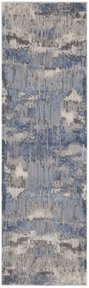 kathy ireland&#174; Home Grand Expressions GNE04 Blue Grey Rug, 2'2" x 7'6"