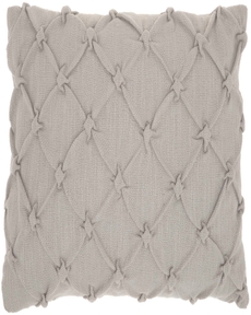 Mina Victory Pillow AA242 Grey 14" x 20" Throw Pillow