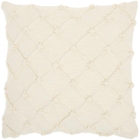 Mina Victory Pillow AA242 Ivory 18" x 18" Throw Pillow