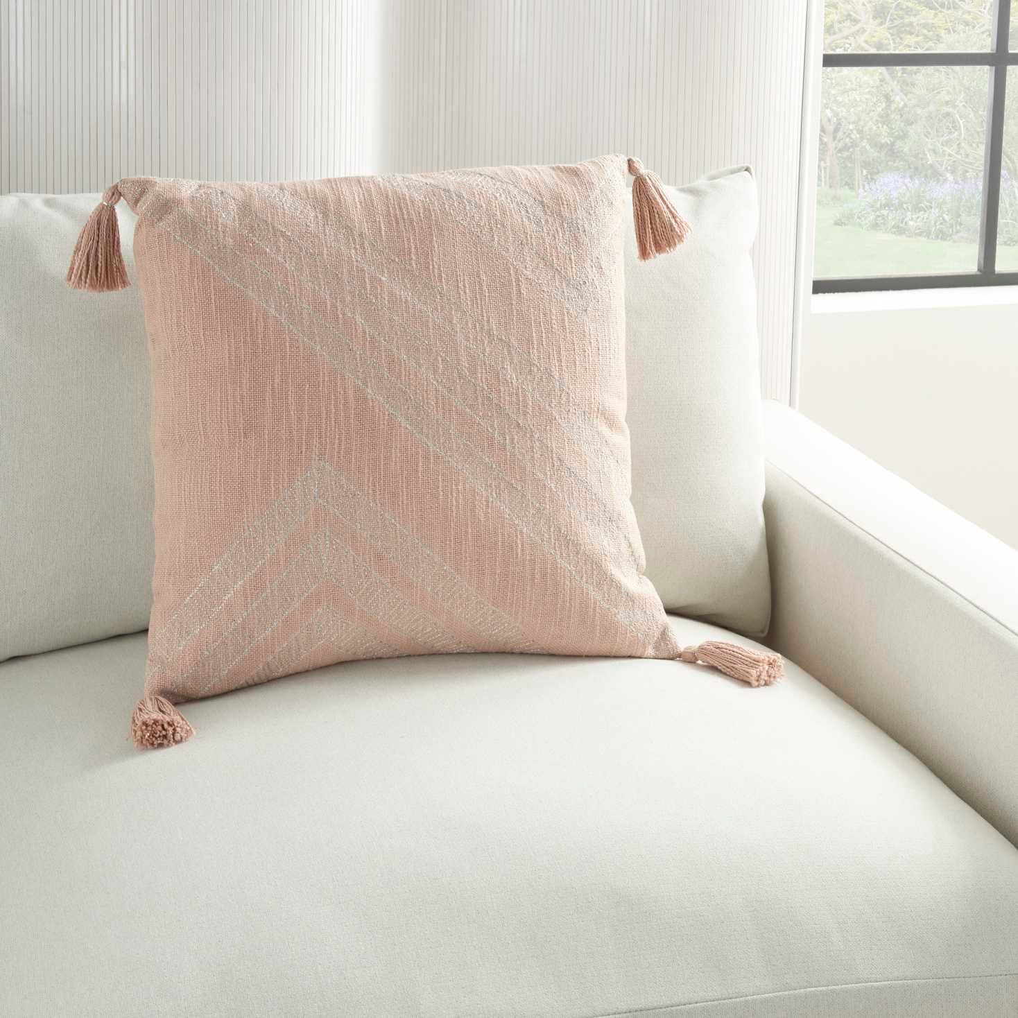 Mina Victory Pillow AA443 Blush 20 x 20 Throw Pillow