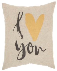 Mina Victory Pillow L1814 Natural 18" x 18" Throw Pillow