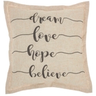 Mina Victory Pillow L1818 Natural 18" x 18" Throw Pillow