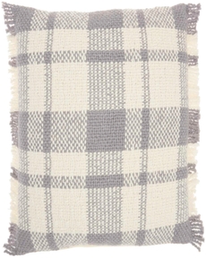 Mina Victory Pillow SH300 Grey 20" x 20" Throw Pillow