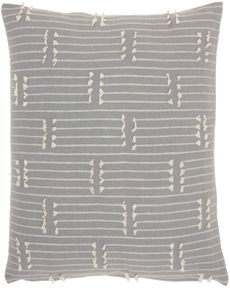 Mina Victory Pillow SS300 Grey 18" x 18" Throw Pillow