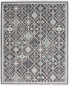 Lennox LEN02 Charcoal/Ivory/Blue Rug