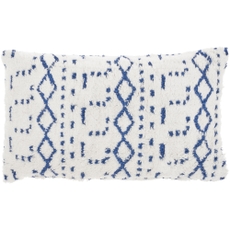LIFE STYLES AA019 BLUE INK 12" X 20" THROW PILLOW
