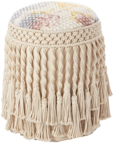 LIFE STYLES AQ407 MULTICOLOR 18" x 18" x 18" POUF