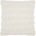 LIFE STYLES DC827 WHITE 20" x 20" THROW PILLOW