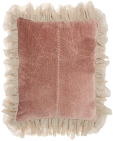 Lifestyle GE903 Blush Cotton Velvet 22" X 22" Throw Pillow