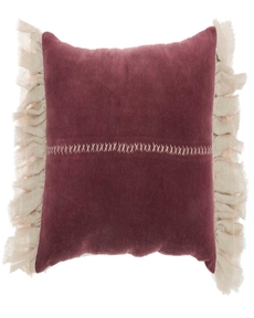 Lifestyle GE903 Burgundy Cotton Velvet 14" X 22" Throw Pillow