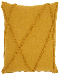 Lifestyle SH018 Mustard 24" X 24" Throw Pillow