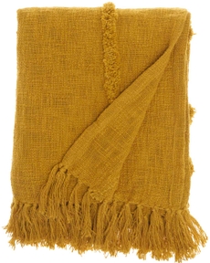 Lifestyle SH018 Mustard 50" X 60" Throw Blanket