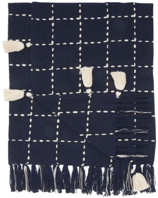 LIFE STYLES SH033 NAVY 50" x 60" THROW BLANKET