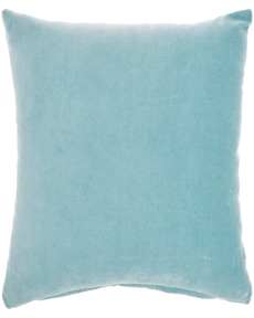 Lifestyle SS900 Aqua Cotton Velvet 16" X 16" Throw Pillow
