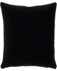 Lifestyle SS900 Black Cotton Velvet 20" X 20" Throw Pillow