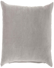 Lifestyle SS900 Grey Cotton Velvet 14" X 20" Throw Pillow
