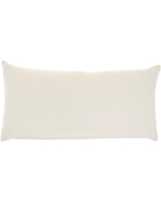 Lifestyle SS900 Ivory Cotton Velvet 12" X 30" Throw Pillow