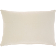 Lifestyle SS900 Ivory Cotton Velvet 14" X 20" Throw Pillow