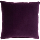 Lifestyle SS900 Purple Cotton Velvet 20" X 20" Throw Pillow