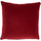 Lifestyle SS900 Red Cotton Velvet 20" X 20" Throw Pillow