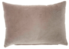 Lifestyle SS900 Taupe Cotton Velvet 14" X 20" Throw Pillow