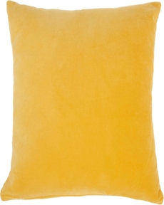 Lifestyle SS900 Yellow Cotton Velvet 16" X 16" Throw Pillow