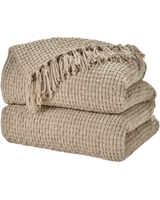 Lifestyle ZH225 Beige 70" X 103" Throw Blanket