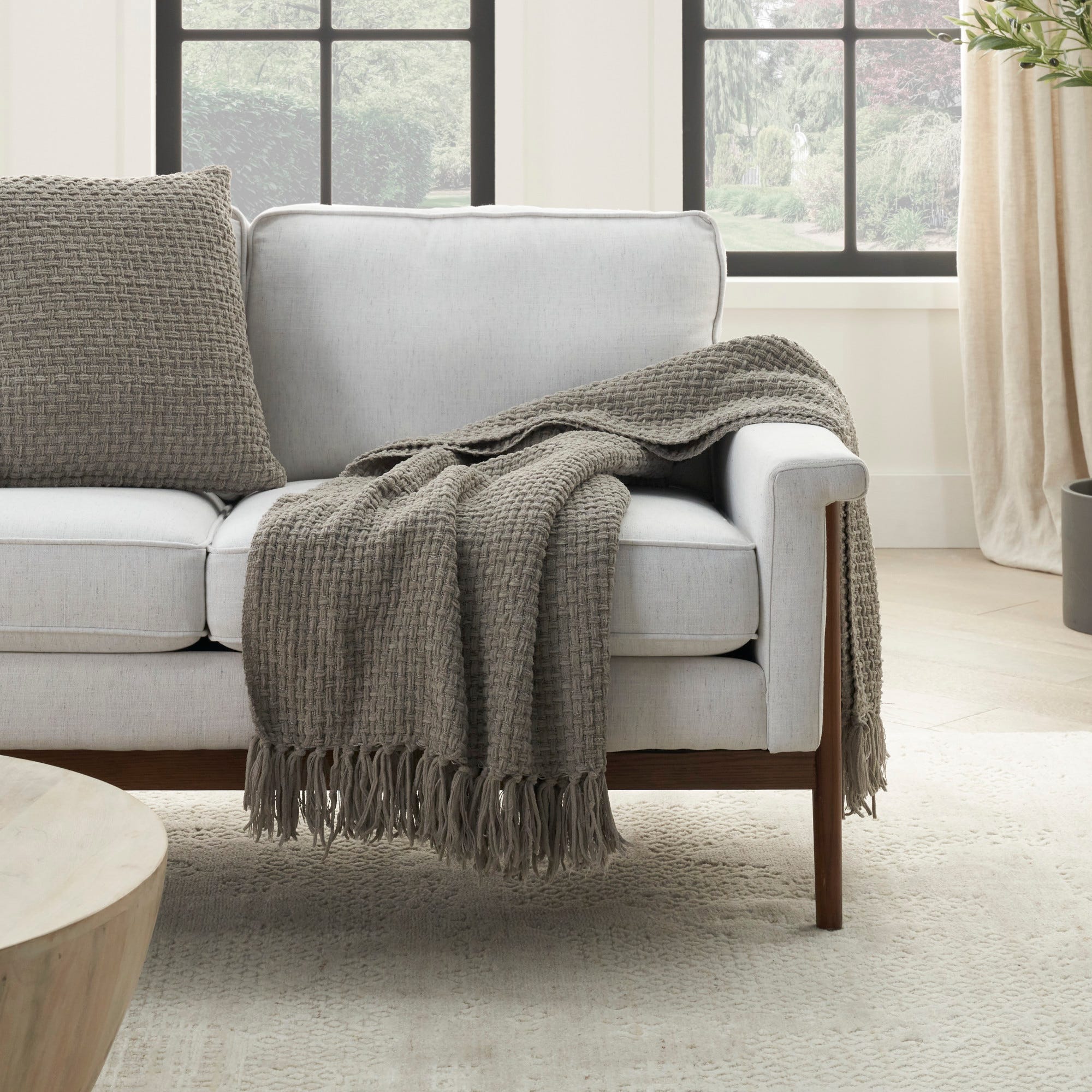 Textured Throw Blanket ZH225 Grey 70x103 Mina Victory
