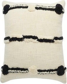 Lifestyle ZH714 Black Ivory 18" X 18" Throw Pillow