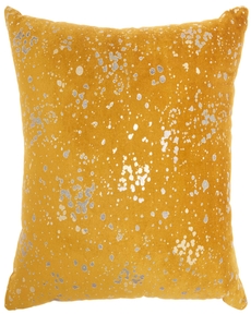 LUMINESCENCE AC032 GOLD COTTON VELVET 18" x 18" THROW PILLOW