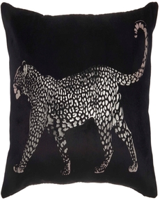 LUMINESCENCE AC203 BLACK COTTON VELVET 14" x 20" THROW PILLOW