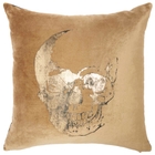 LUMINESCENCE AC208 BEIGE/GOLD COTTON VELVET 20" x 20" THROW PILLOW