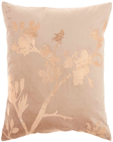 LUMINESCENCE AC220 ROSE GOLD COTTON VELVET 18" x 18" THROW PILLOW