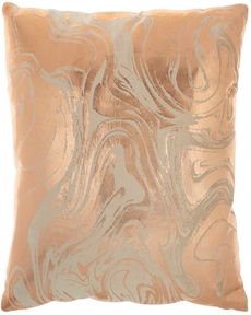 LUMINESCENCE AC221 ROSE GOLD COTTON VELVET 20" x 20" THROW PILLOW