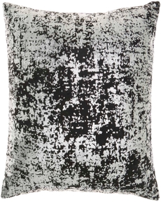 LUMINESCENCE DR502 BLACK/SILVER 20" x 20" THROW PILLOW