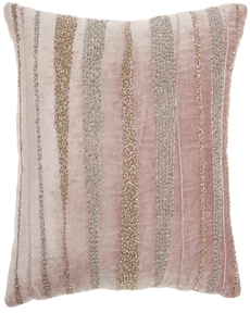 LUMINESCENCE E1057 NUDE COTTON VELVET 18" x 18" THROW PILLOW