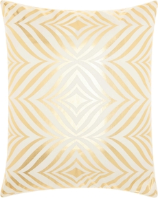 LUMINESCENCE L9294 IVORY/GOLD 18" x 18" THROW PILLOW