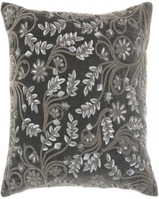 LUMINESCENCE Z1610 GREY 20" X 20" THROW PILLOW