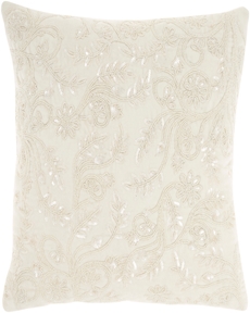 LUMINESCENCE Z1610 IVORY 20" X 20" THROW PILLOW