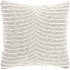 LUMINESCENCE Z2003 IVORY/SILVER 10" x 14" THROW PILLOW