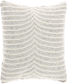 LUMINESCENCE Z2003 IVORY/SILVER 10" x 14" THROW PILLOW