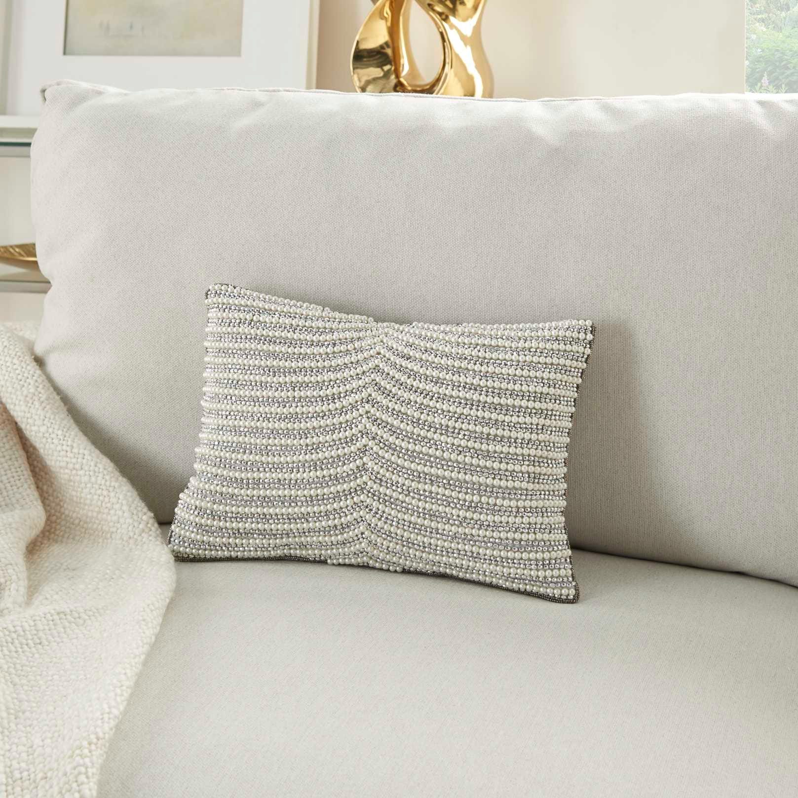 Silver throw pillows cheap