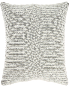 LUMINESCENCE Z2003 IVORY/SILVER 20" X 20" THROW PILLOW