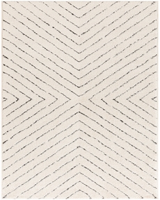 Modern Comfort MNC01 Ivory Black 2'2" x 6' Area Rug