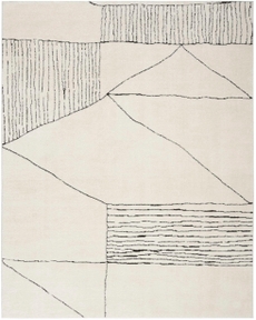 Modern Comfort MNC02 Ivory Black Area Rug