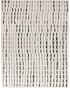 Modern Comfort MNC03 Ivory Black 2'2" x 10' Area Rug